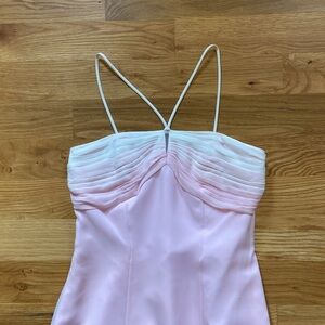 Pink ombre dress floor length